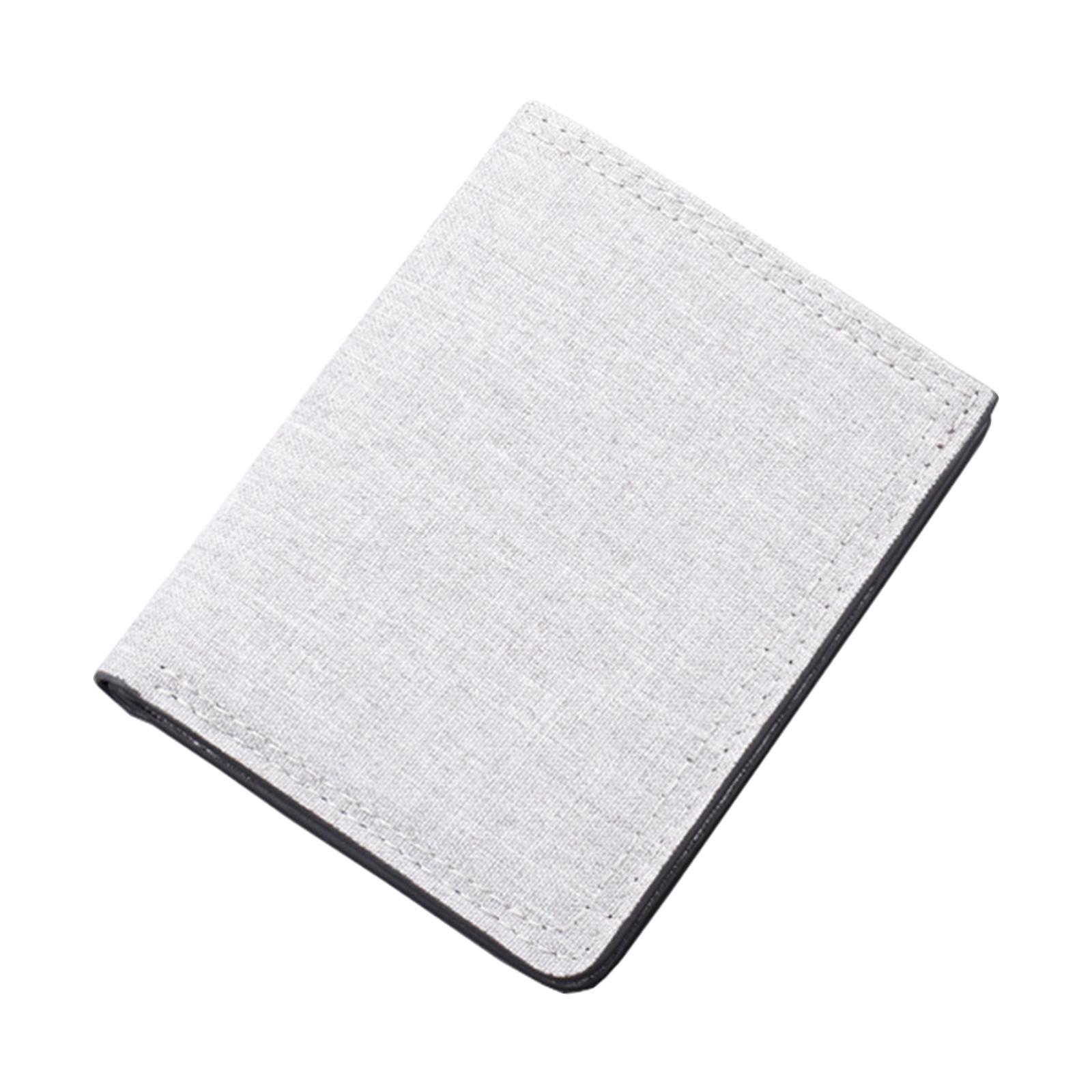 Men Canvas Wallet Short Money Holder Credit  Holder   Foldable Vertical Bifold