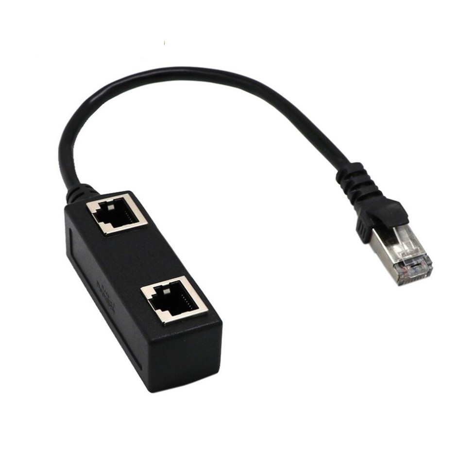 Cáp Chia Cổng Mạng LAN RJ45 1 Sang 2 Cổng - Hàng Nhập Khẩu