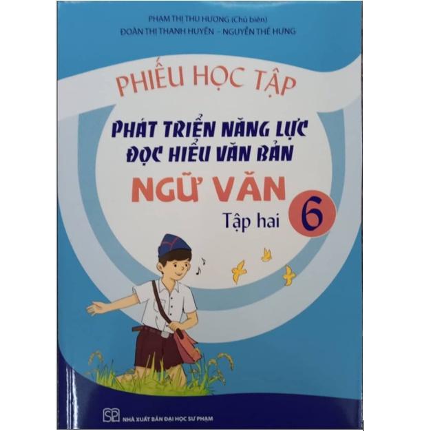 Sách - Combo Phiếu học tập Phát triển năng lực đọc hiểu văn bản Ngữ văn 6 (Tập 1+Tập 2)