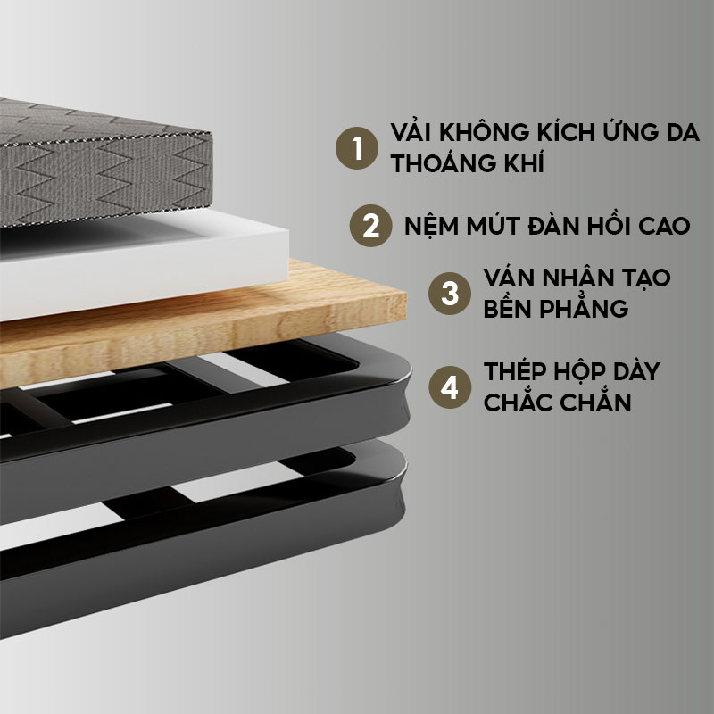 Giường gấp gọn thông minh tải trọng cao Q115 NIKITA, gọn nhẹ tiết kiệm không gian linh hoạt 2023