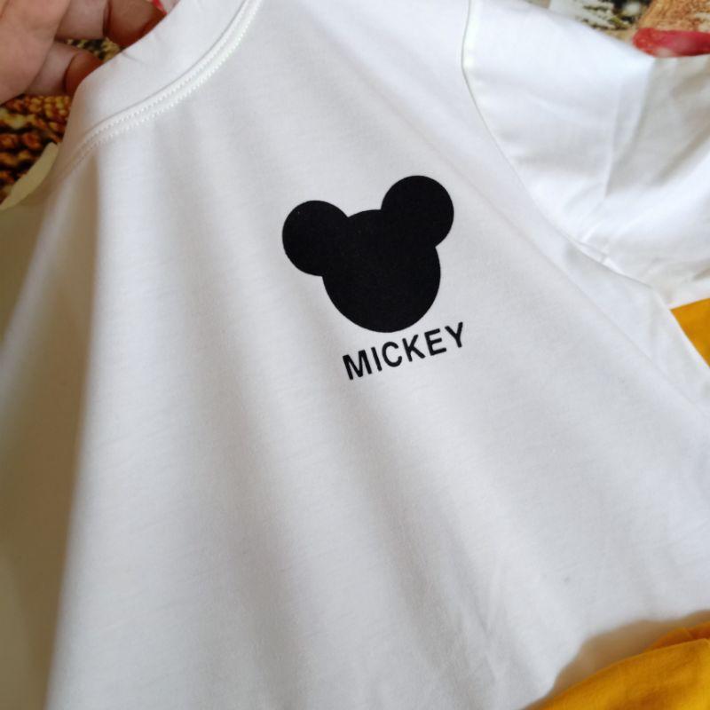 Áo Thun Nữ Chất Cotton 100%, In Hình Đầu Mickey Acton