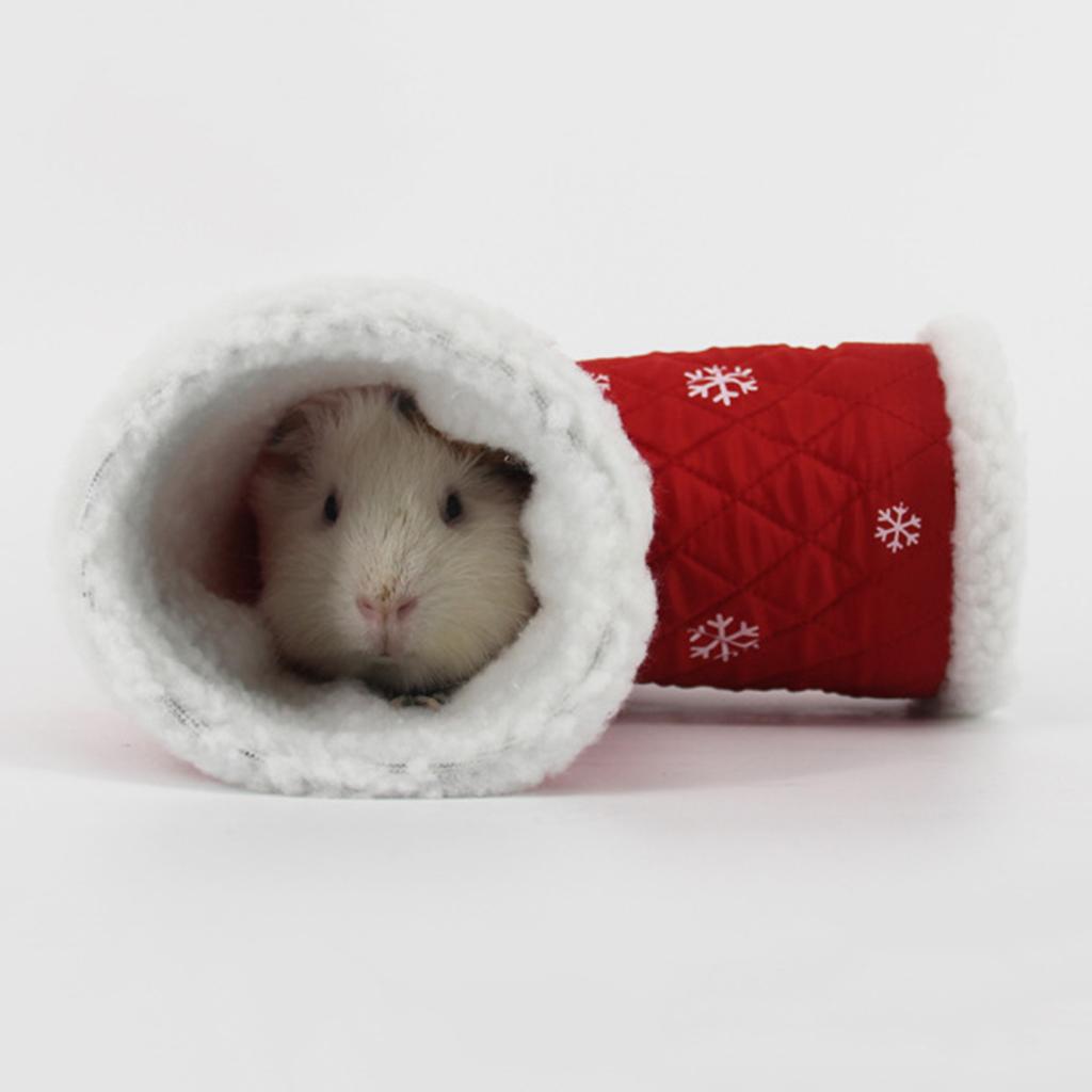 3 Ways Warm Pet Fun Tunnel Hamster Rabbit Ferret Guinea Pig Play Toy Red