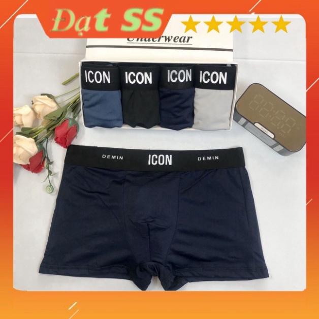 Quần Lót Nam Boxer Thun Lạnh ICON, Quần Sịp Nam thun lạnh ICON Demin Co dãn 4 chiều Loại 1