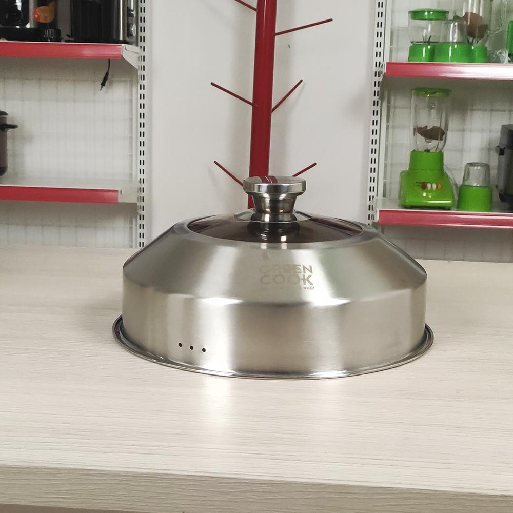 Nồi xửng hấp đa năng 5L Greencook GCST01-26IH 26cm không kén bếp, vòm nắp cao hấp được gà nguyên con-hàng chính hãng