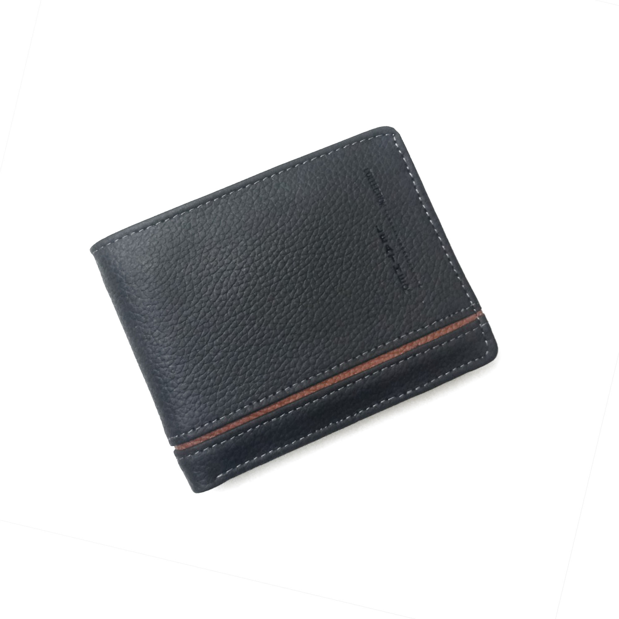 Ví nam da bò sáp Italy phối màu lịch lãm, sang trọng PQ Leather PV2 - BH 12 tháng