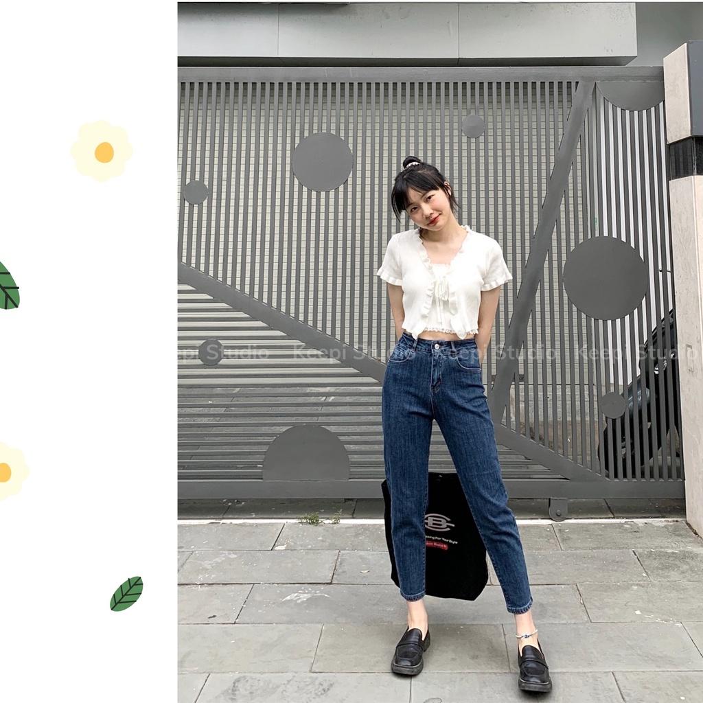 Quần Jeans Baggy Nữ Quần Bò Dáng Baggy Co Giãn