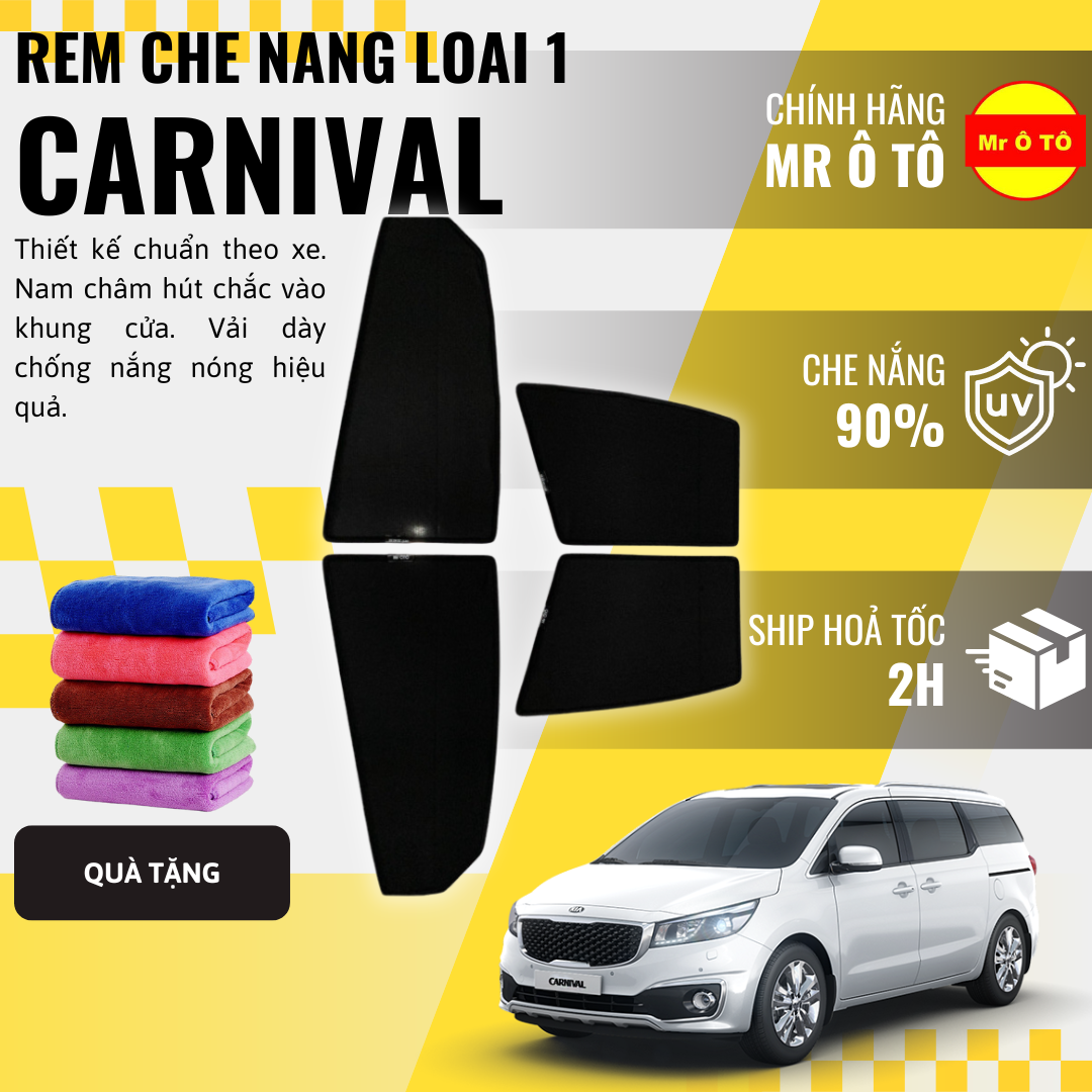 Rèm Che Nắng Xe Kia Carnival Loại 1 Mr Ô TÔ Bảo Hành 24 tháng Cam Kết Chuẩn Khít Theo Xe