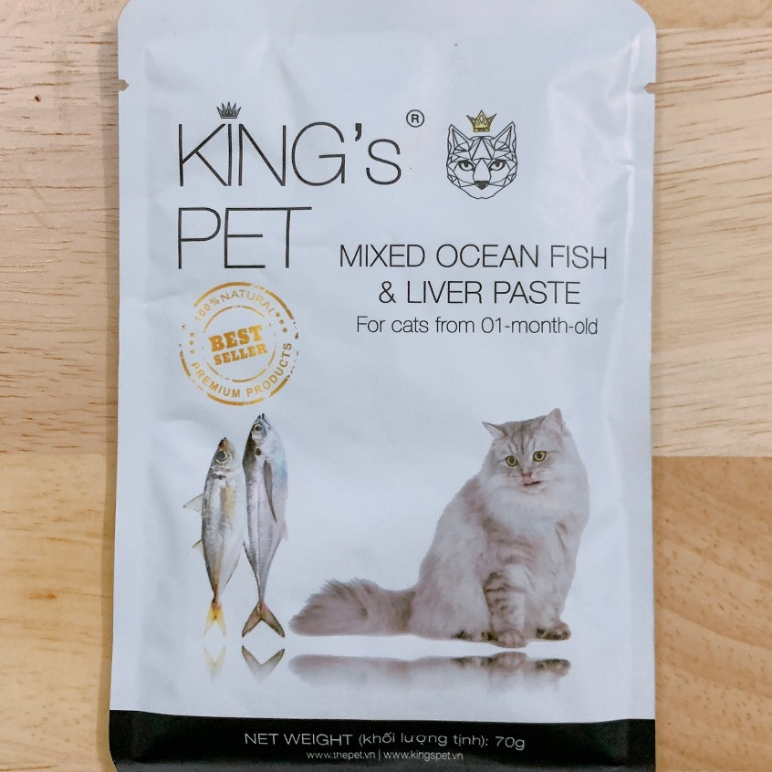 GÓI 70GR PATE KING PET CHO CHÓ MÈO, TIỆN LỢI NHIỀU MÙI VỊ