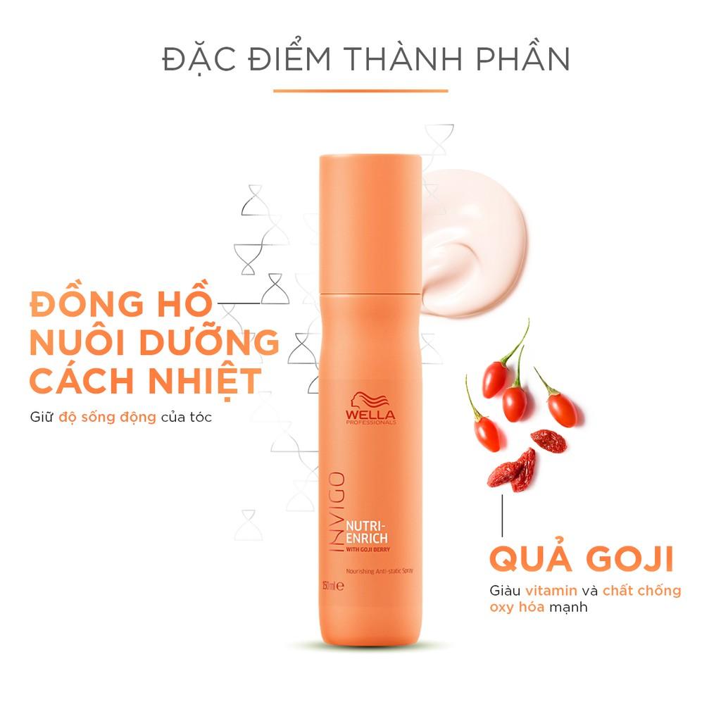 Xịt Dưỡng Tóc Wella Invigo Tăng Cường Dưỡng Chất, Phục Hồi Tóc Khô Xơ Nutri Enrich Nourishing Anti-Static Spray 150ml