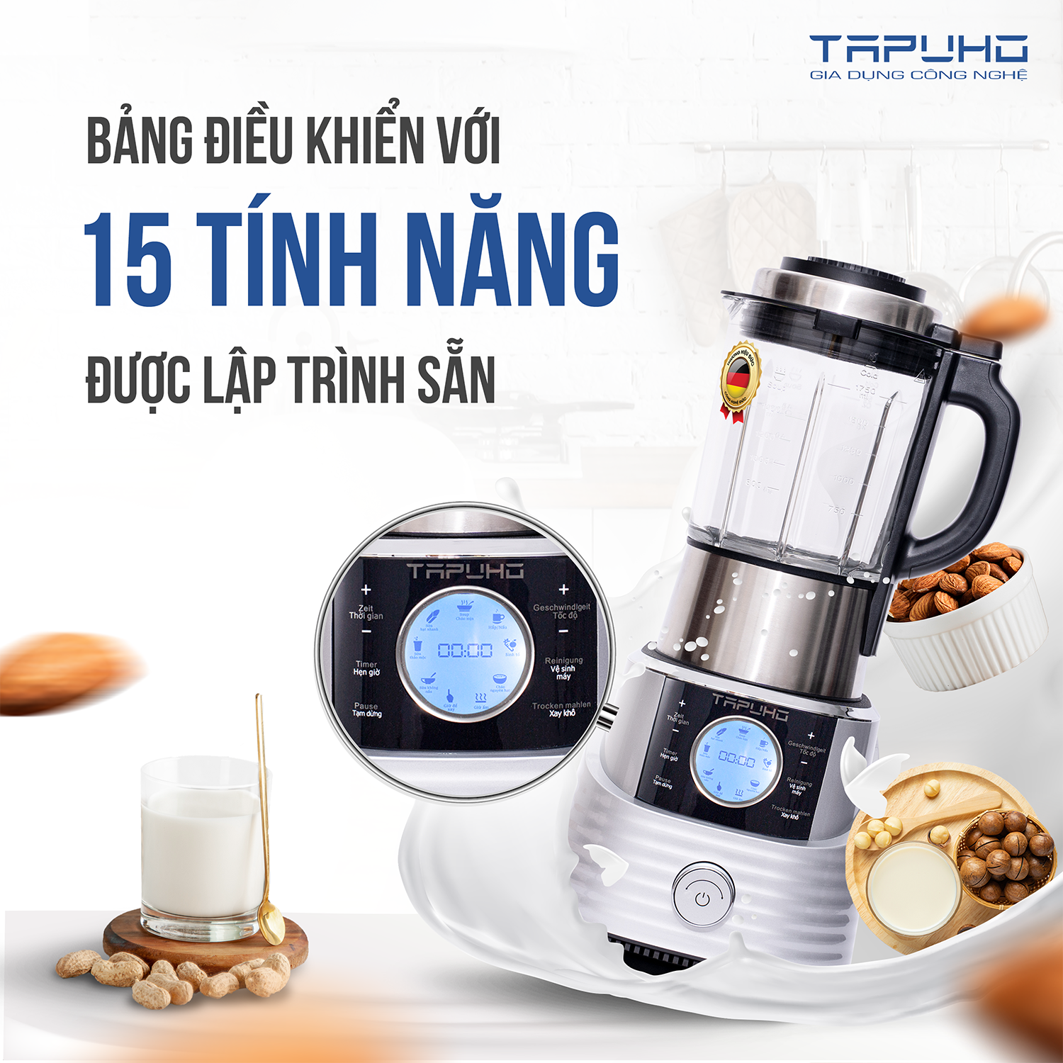 Máy làm sữa hạt Tapuho T01- Thương hiệu Đức