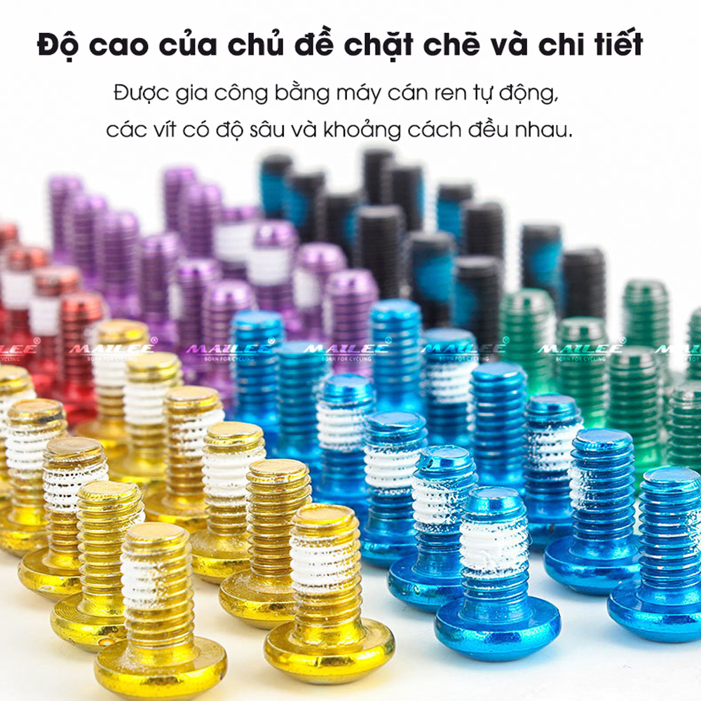 12 cái ốc vít đĩa phanh T-25 M5x10mm trang trí màu sắc (12 Cái/ bộ) bằng thép không gỉ dành cho xe đạp núi MTB phụ kiện xe đạp- Mai Lee