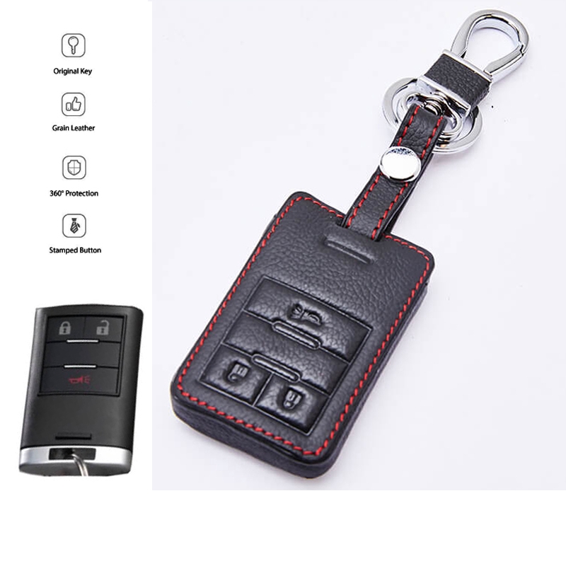 Bao da Chìa Khóa ô tô kèm móc khóa Xe Chevrolet Captival - Mẫu Chìa Thông Minh