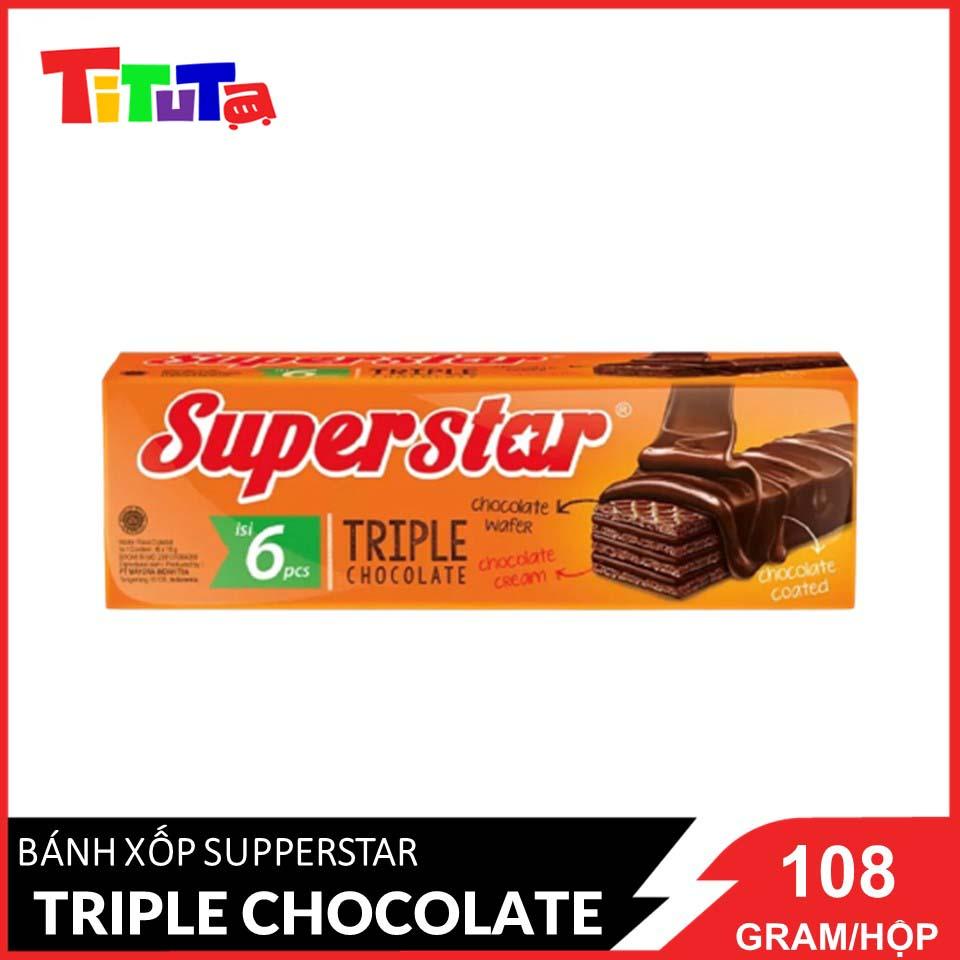 Bánh Xốp Socola Super star 6 x18g