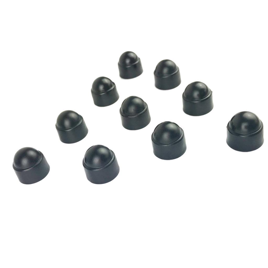 10PCS Black Hexagonal Wheel  Tire Screw Cover Cap Dust Cover 18mm M8