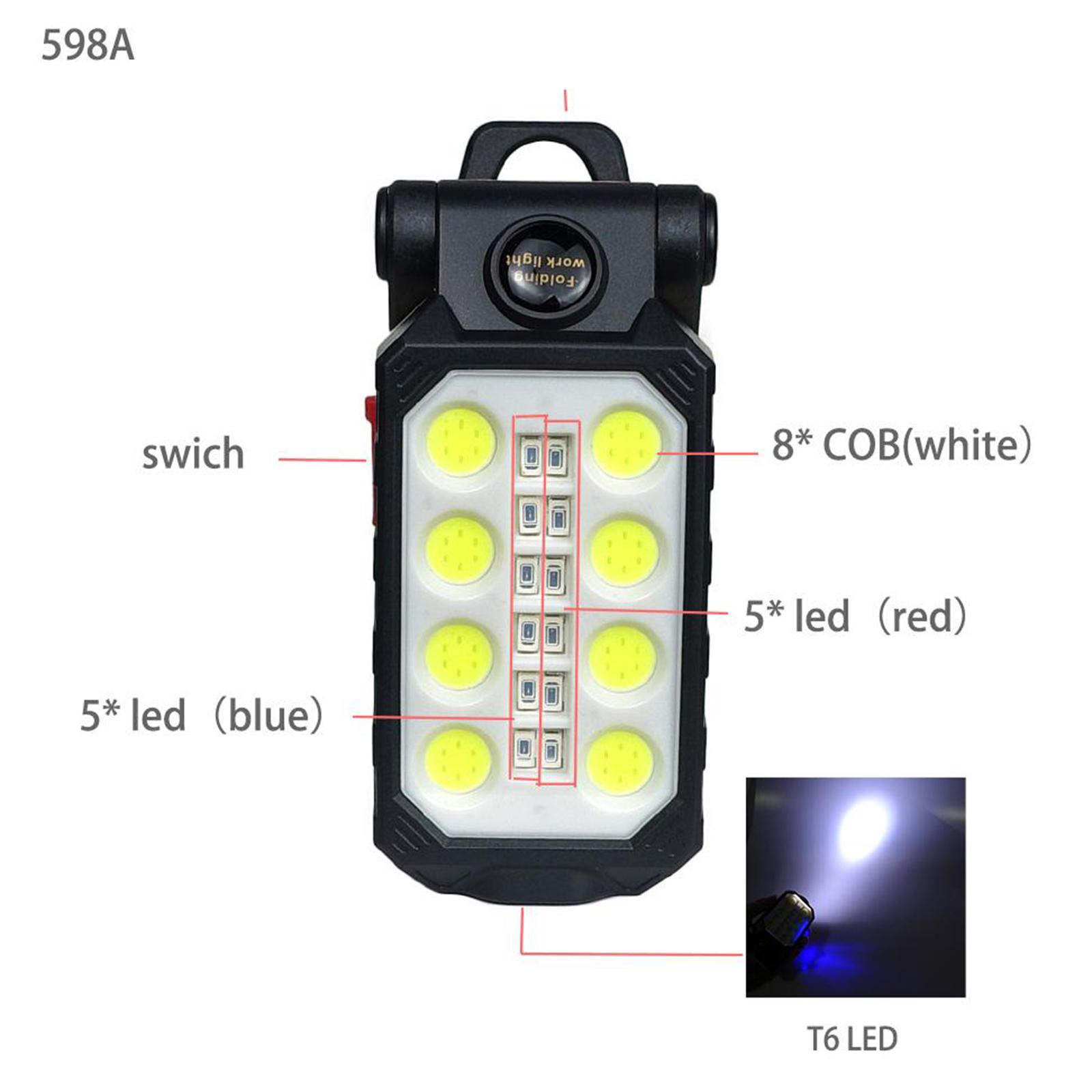 Camping Work Light Lantern, IPX6 Water Resistant, Super Bright, USB Rechargeable Outdoor Lantern, Black