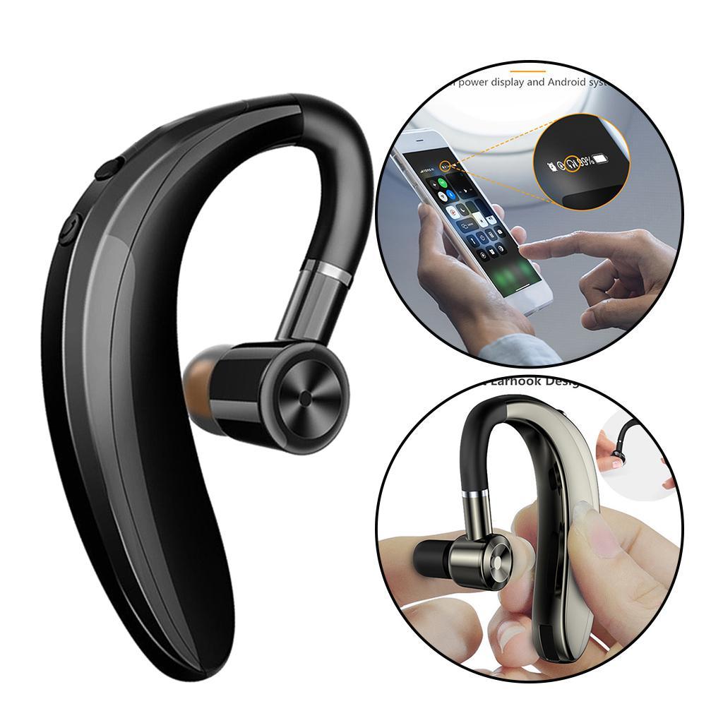 Wireless Bluetooth Headset Earpiece Hands Free Noise Cancelling Business