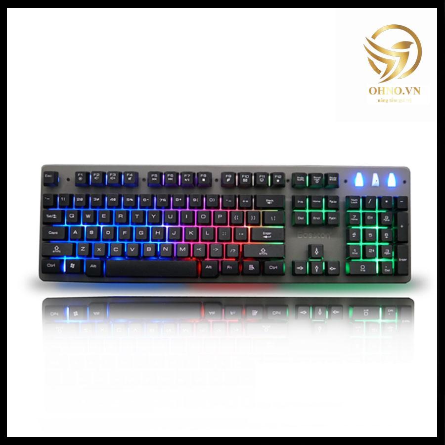 Bàn Phím Có Dây Đèn Led Bosston R600 Bàn Phím Máy Tính Chơi Game Giả Cơ Gaming hàng chính hãng