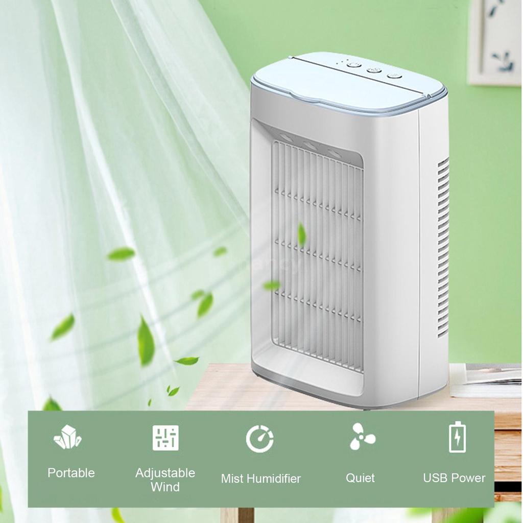 Quạt Làm Mát Để Bàn Xoay 360 Độ 3 Tốc Độ Gió 200ml