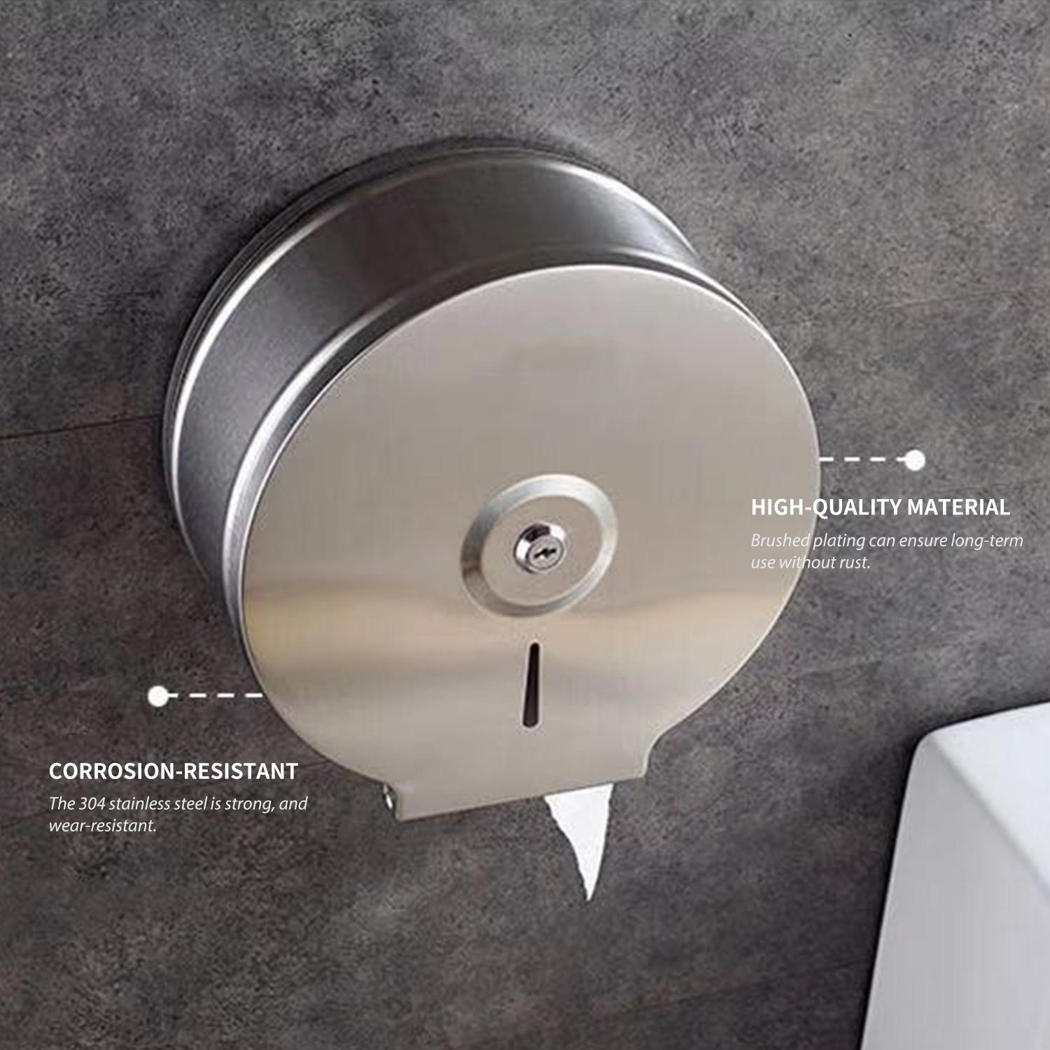 Hộp đựng khăn giấy rút, treo tường, bằng thép không gỉ, thiết kế hiện đại