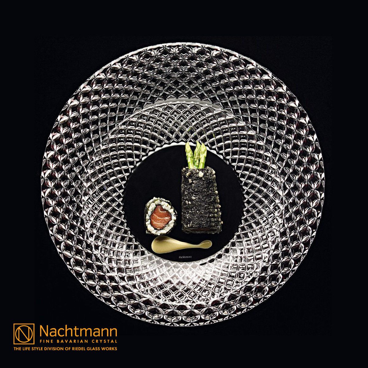 Bộ 2 đĩa pha lê Nachtmann Rumba 32cm - Sản xuất tại Đưc - Hàng chính hãng