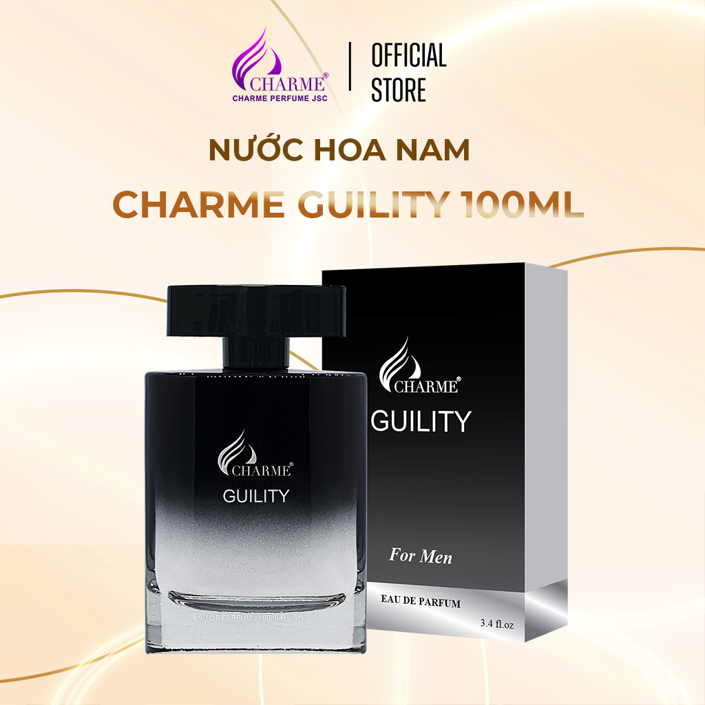 Nước hoa nam cao cấp, Charme Guility, nước hoa lưu hương lâu, tạo phong cách bí ẩn, 100ml