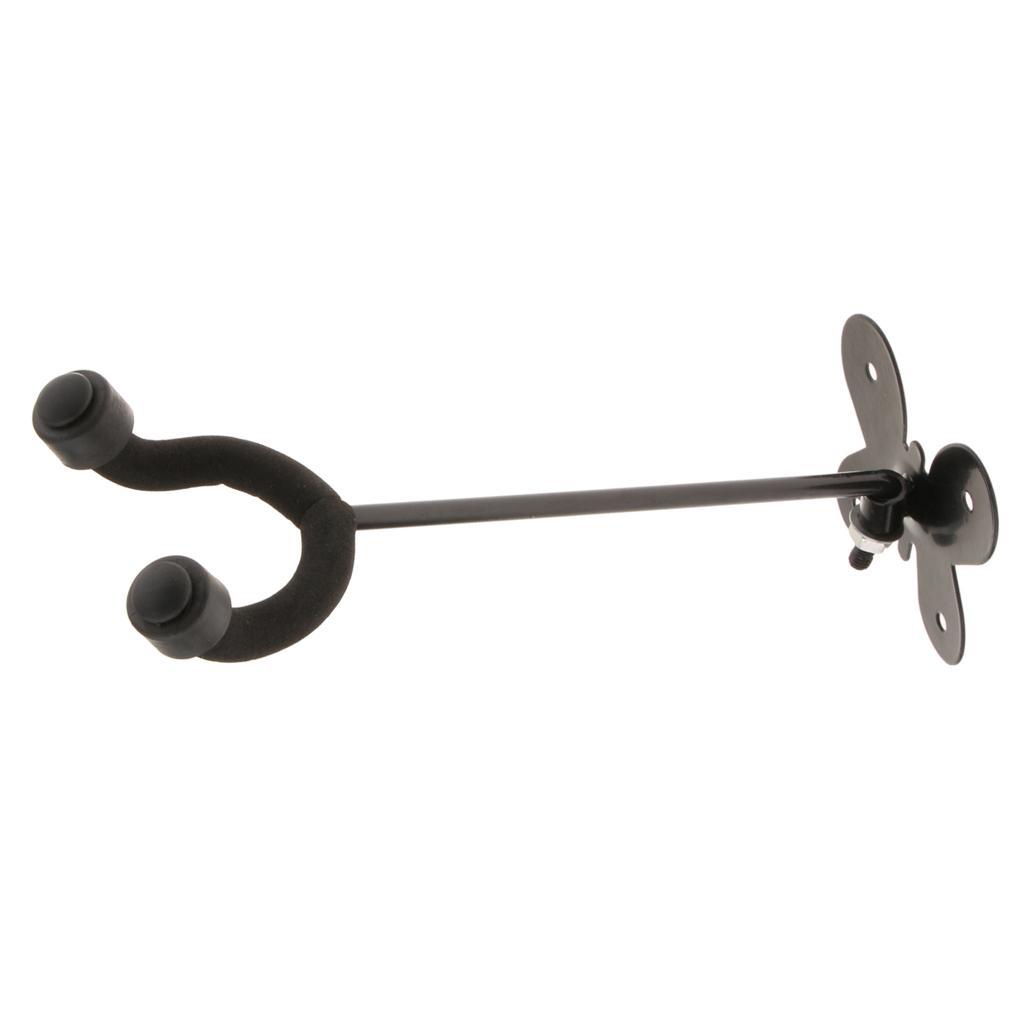 Black Guitars Bass Banjo Mandolin Wall Hanger Holder Rack Slatwall for Music Store School Exhibition Studio