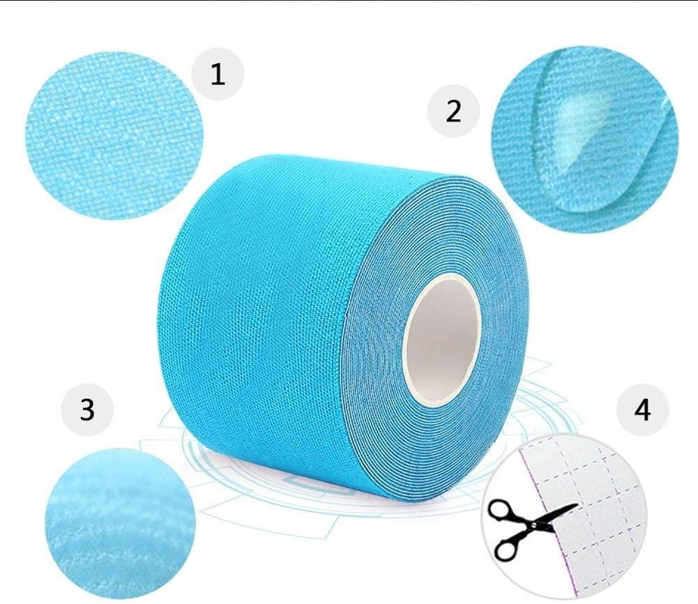 Băng thể thao đàn hồi thoáng khí, cơ bản tự dính căng băng cuộn cuộn không thấm nước cổ tay chống cổ chân cổ chân đầu gối đau vai Color: Black Size: 5CMX5M