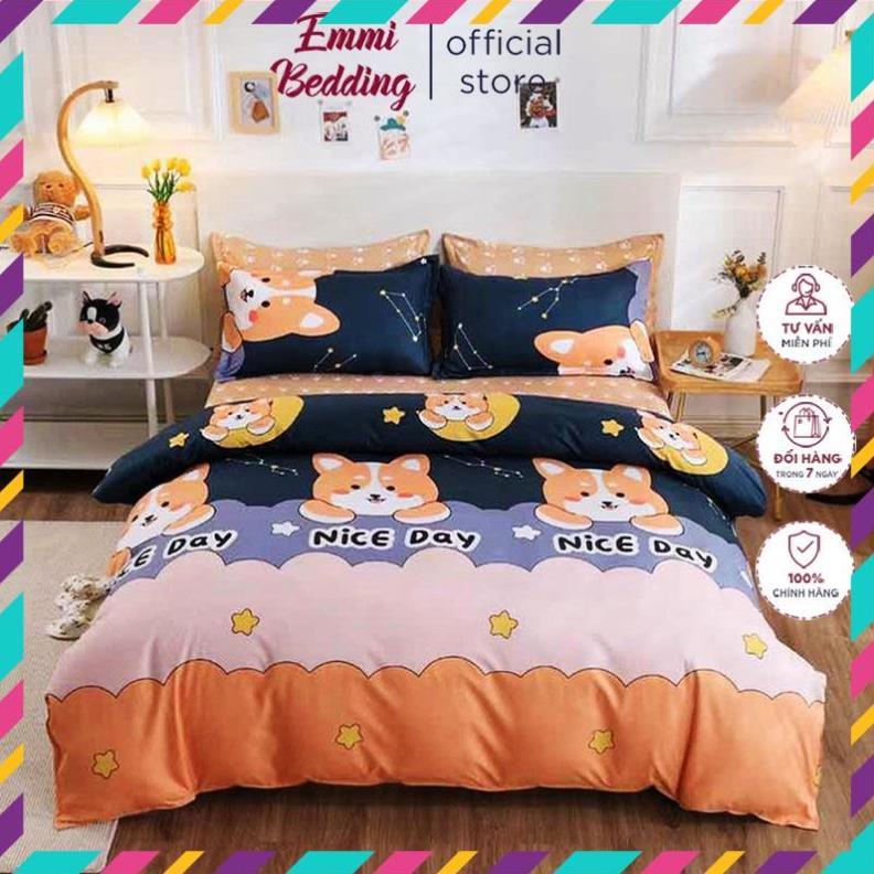 Bộ Chăn ga gối , cotton poly cao cấp- mẫu new miễn phí bo chun