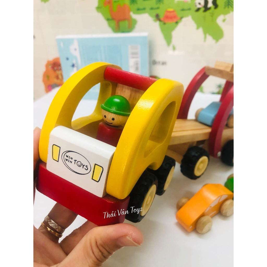 Đồ chơi Xe Trượt Xe Chở Hàng hai tầng bằng gỗ | Xe 2 tầng Winwintoys