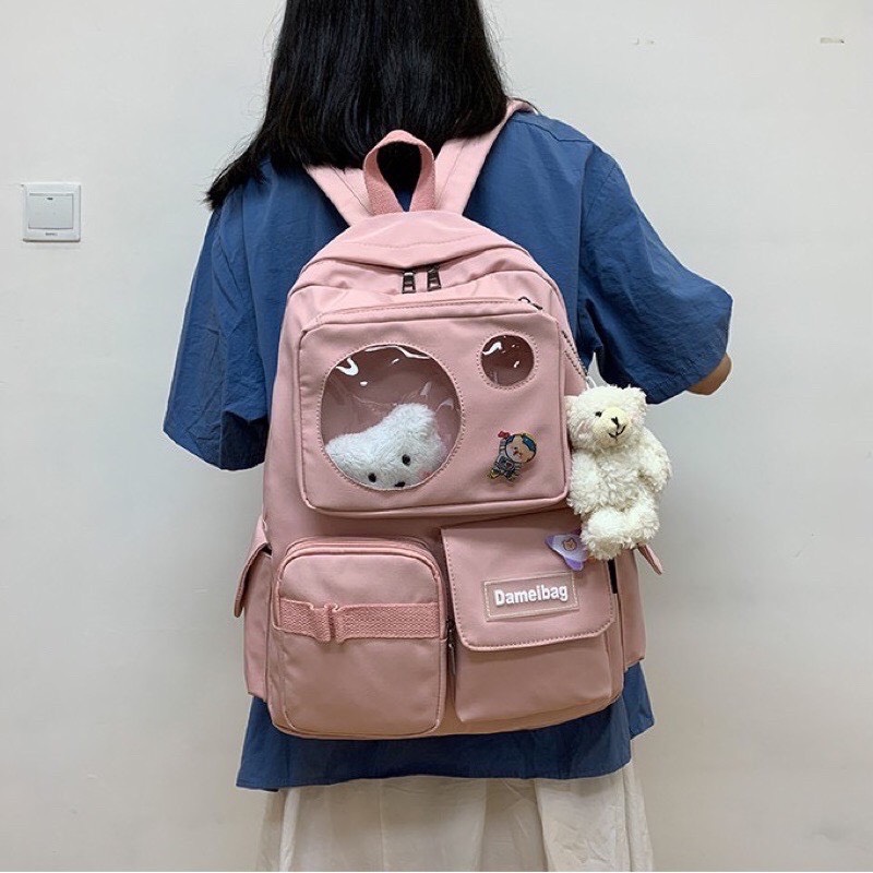 BALO ULZZANG CHỐNG THẤM - DEMEIBAG ĐẦU GẤU ( KHÔNG KÈM PHỤ KIỆN)