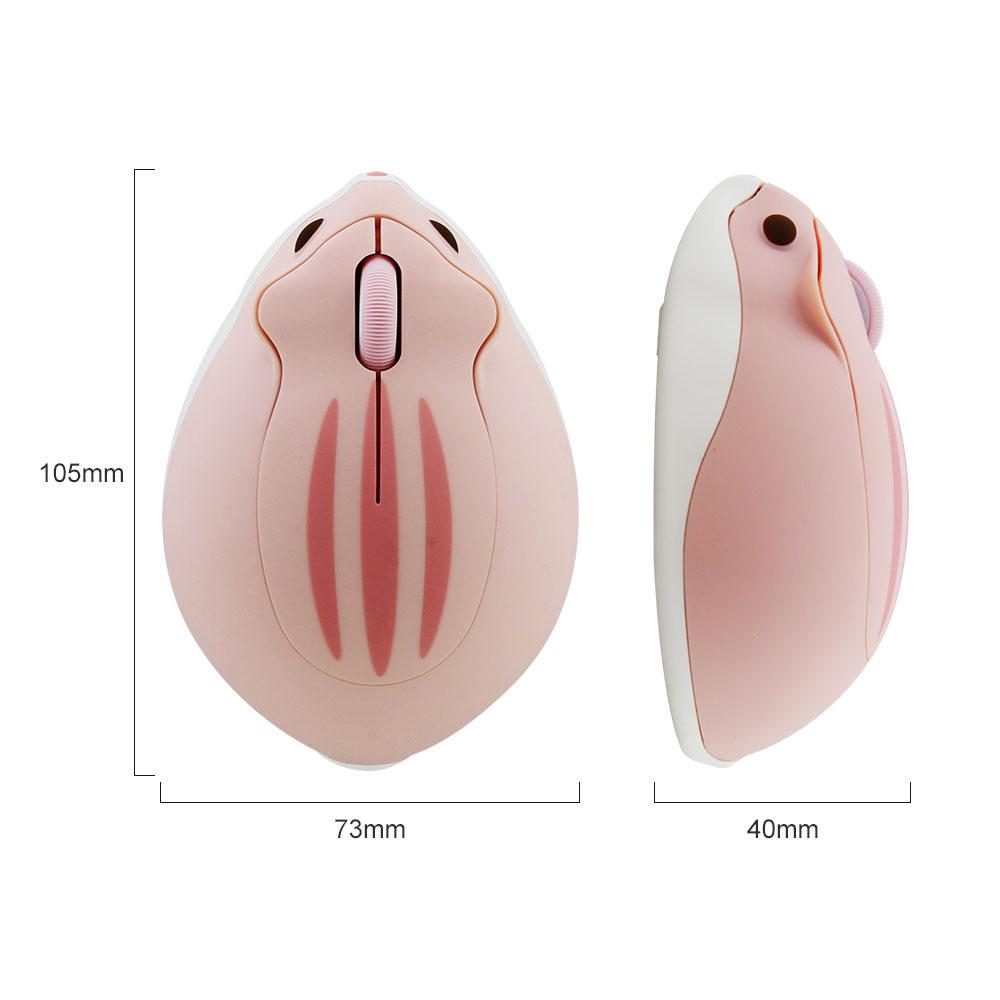 Chuột Không Dây 2.4G Dễ Thương Hamster Hoạt Hình Chuột Máy Tính Công Thái Văn Phòng Mini Cho Bé Gái Tặng