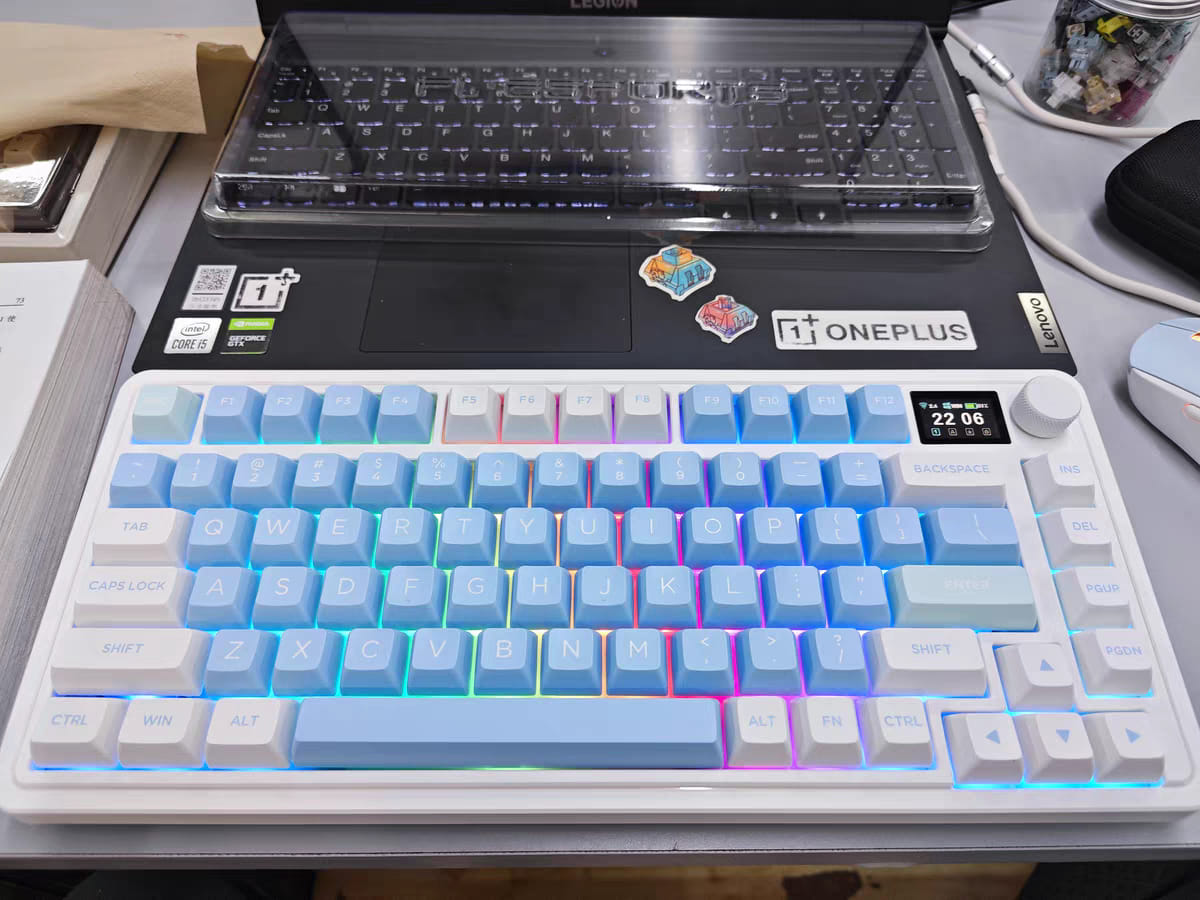 Bàn phím cơ FL-Esports CMK75SAM Lake Placid Blue/Desert Grey