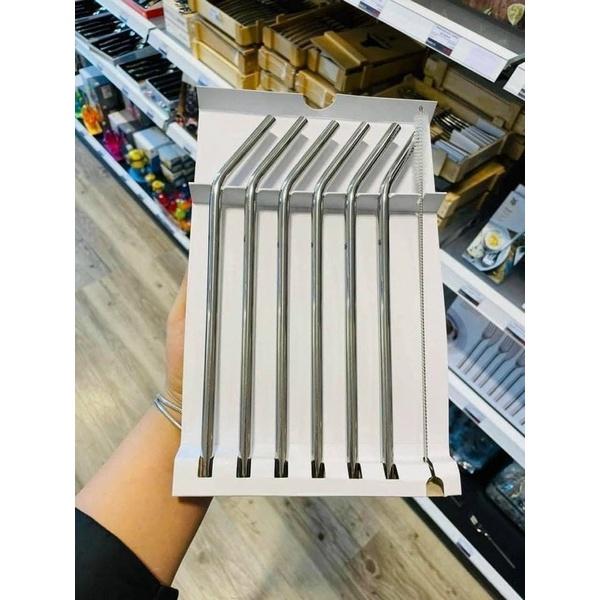 Set 6 ống hút inox WMF kèm chổi cọ rửa TÚ AN