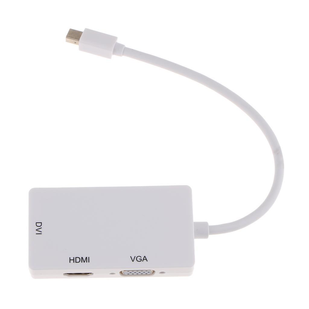 3In 1 DP Port Male to Female DVI VGA Connector Cable Adapter For Laptop