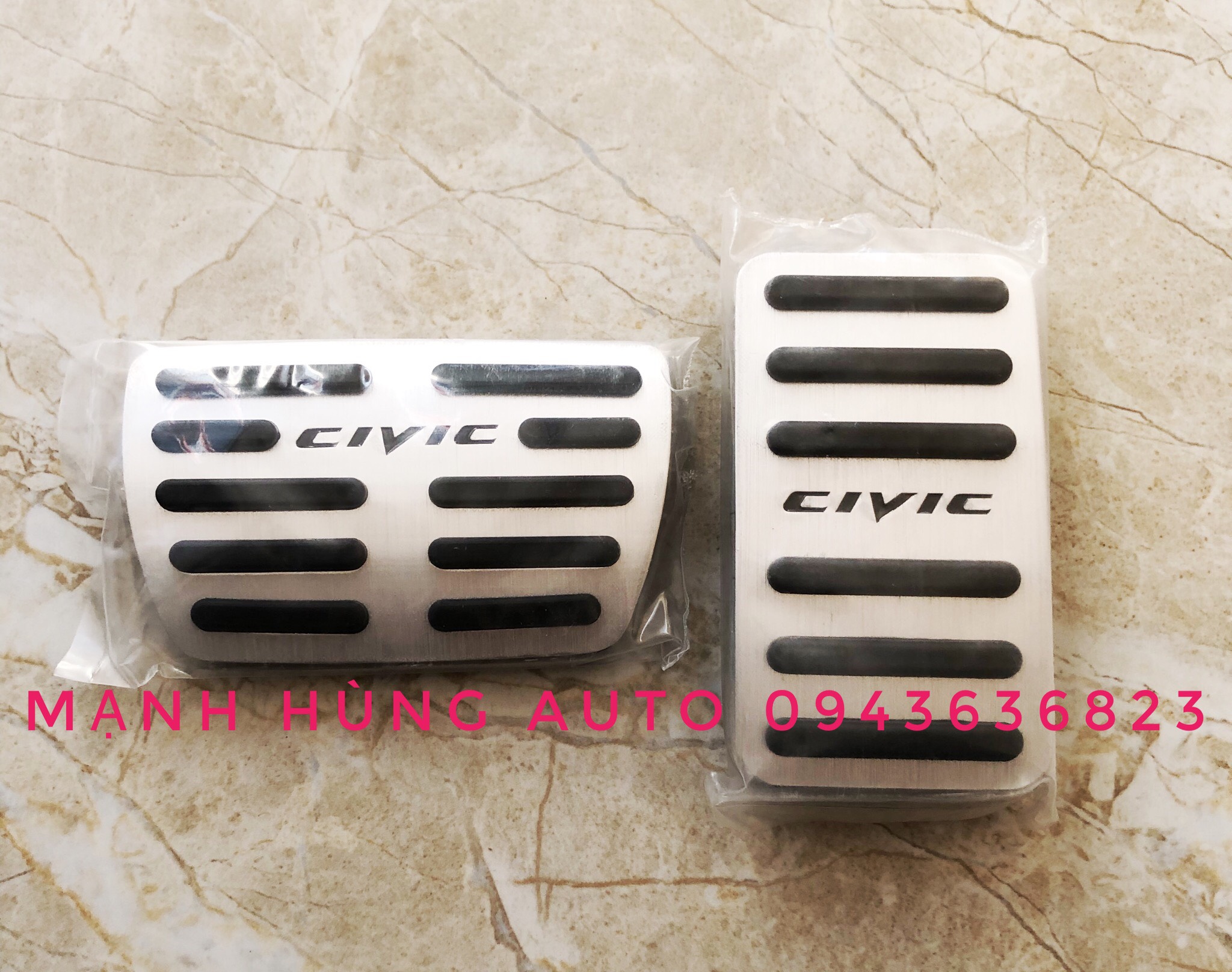 Bộ ốp bọc chân ga, chân phanh cho xe Honda Civic 2016-2021