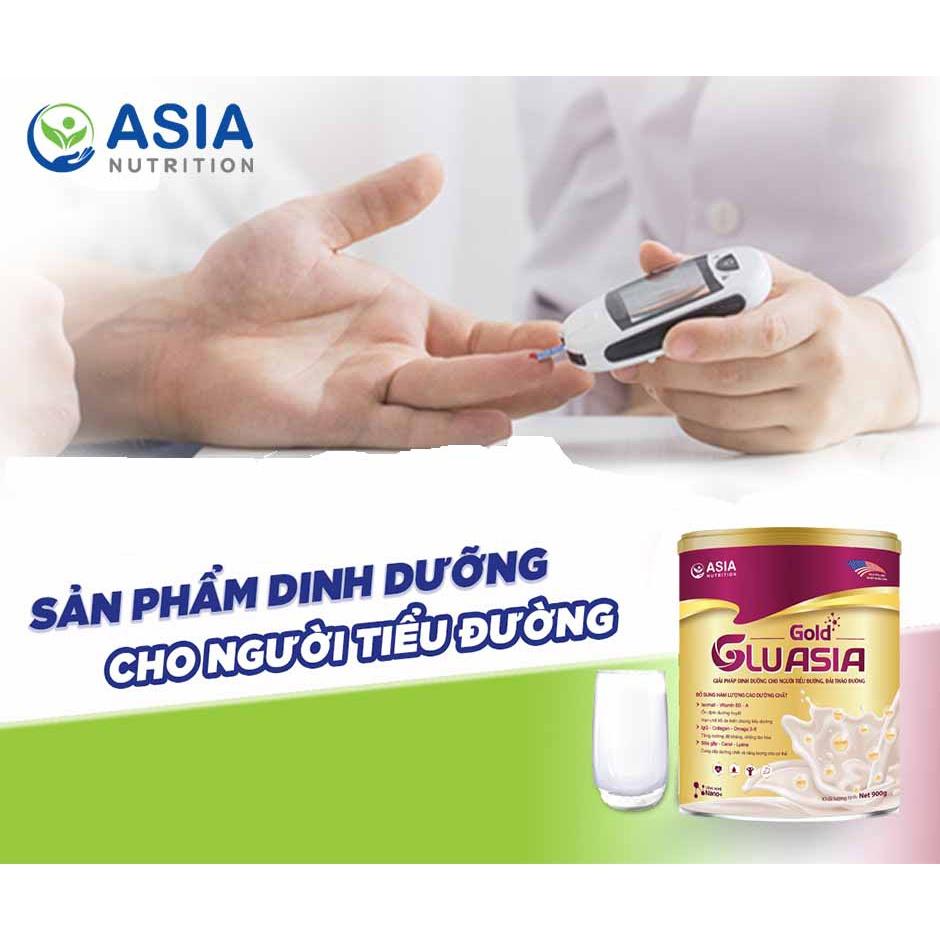 Sữa tiểu đường Glu Asia Gold cao cấp ASIA NUTRITION 400g tác dụng cung cấp dinh dưỡng, năng lượng cho người tiểu đường