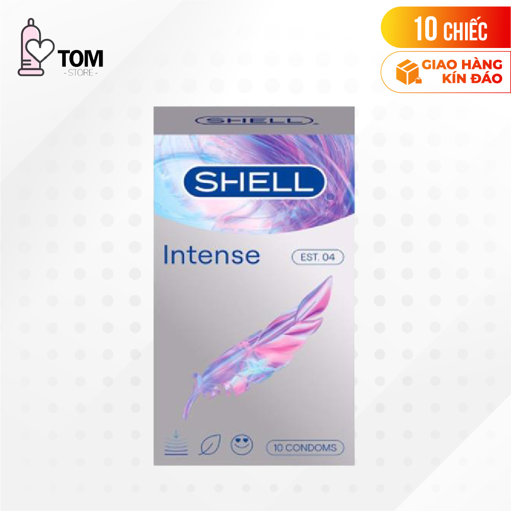 Bao cao su Shell Intense - Siêu mỏng 0.04mm - Hộp 10 cái