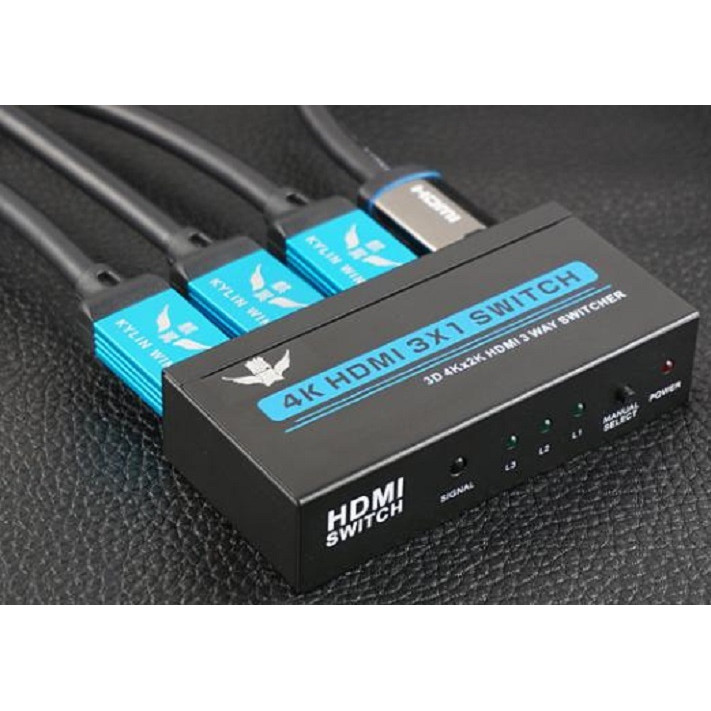 Bộ chia HDMI 3 vào 1 ra hỗ trợ 4k x 2k Kylin Wing