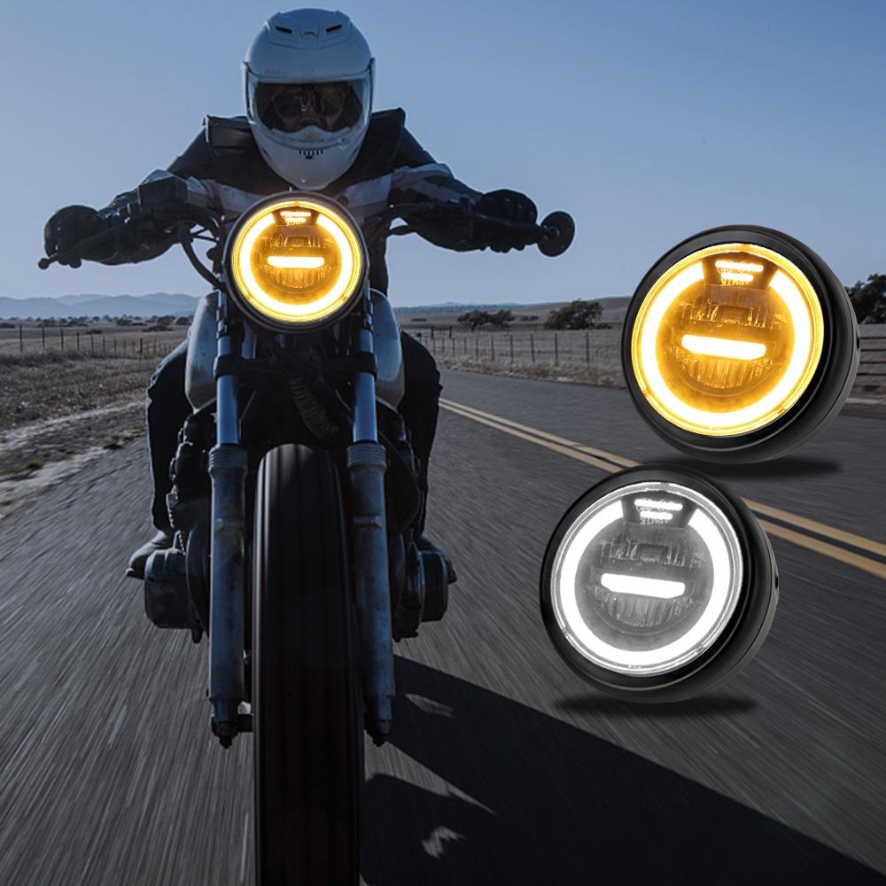 Đèn pha LED 6.5 inch cho xe mô tô Cafe Racer Bobber