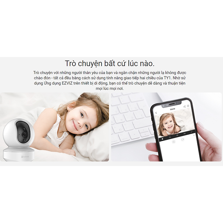 Camera IP Wifi EZVIZ TY1 4MP 1080P - Hàng Chính Hãng