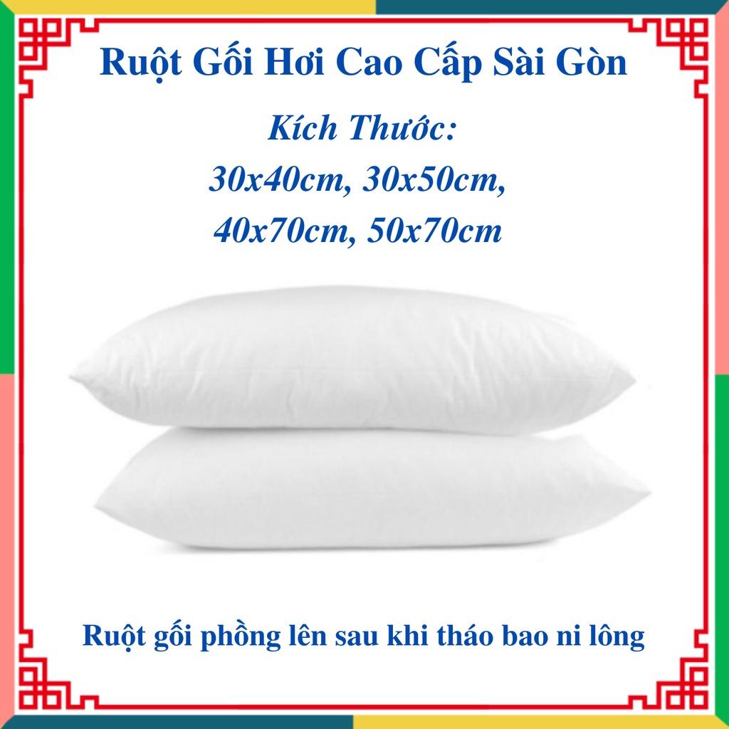 Ruột Gối Hơi Nằm Polly Cotton Trắng, Bộng Gòn Tinh Khiết