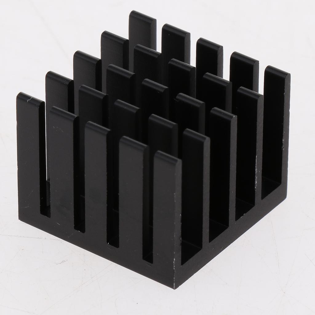 Kokiya 10 Miếng Đen Làm Mát Mô Đun, 0.8X0.8X0.6 Inch Tản Nhiệt Nhôm Tản Nhiệt Làm Mát Vây Cho Đèn LED Công Suất Cao Khuế