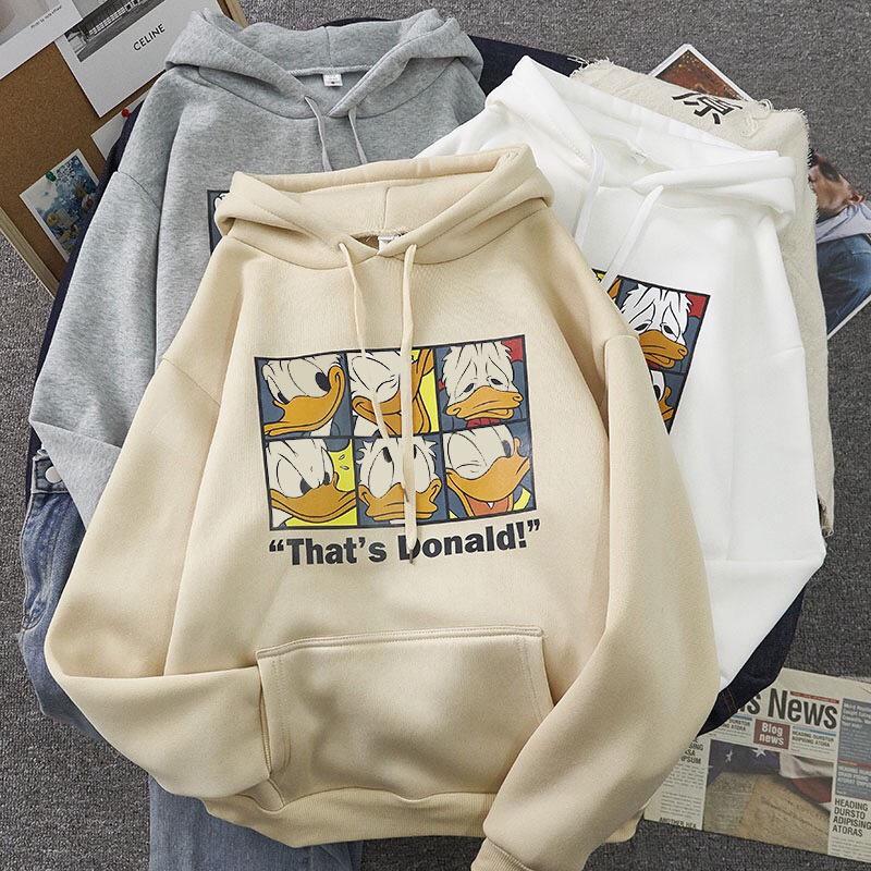 ÁO HOODIE NAM NỮ IN VỊT DONALS