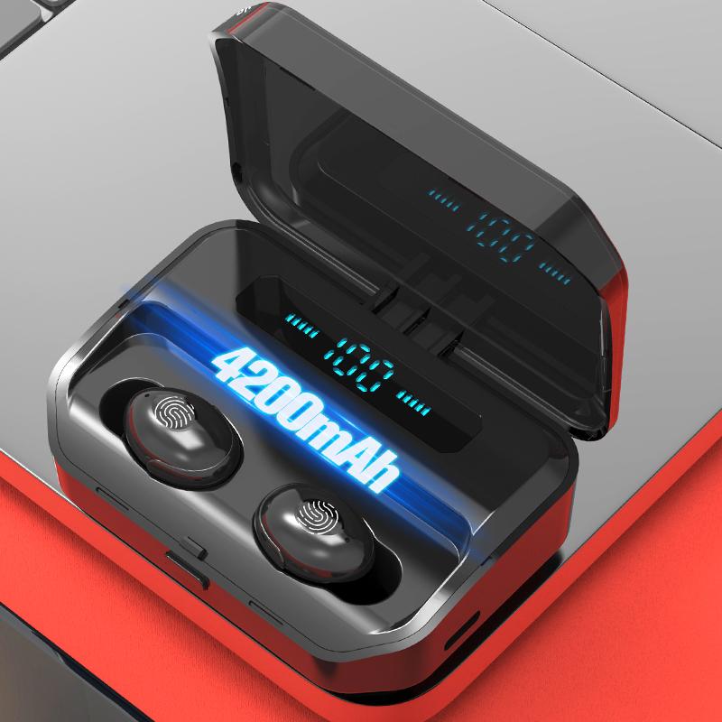 Tai Nghe Không Dây Bluetooth V5.0 TWS Tai Nghe Không Dây Bluetooth Màn Hình Hiển Thị LED Với 4200 MAh Power Bank Tai Nghe Có Micro