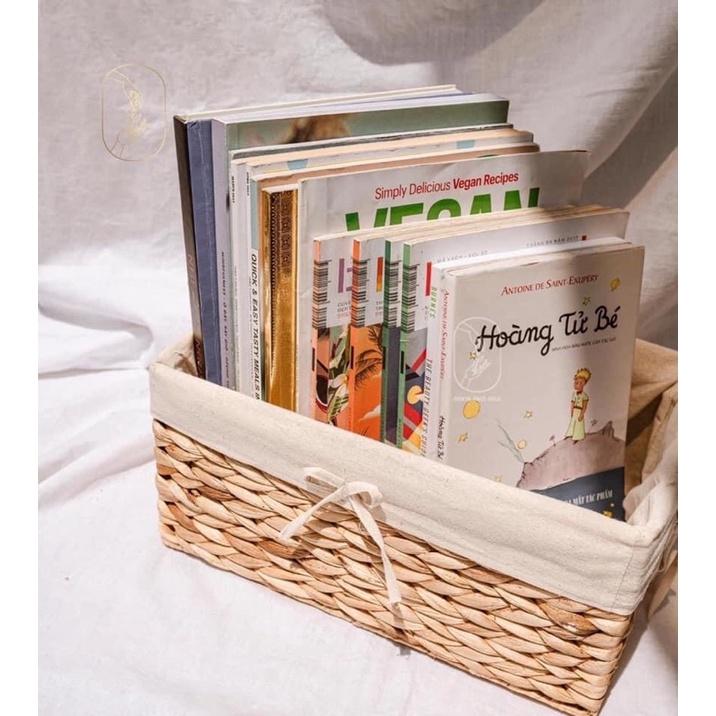 Giỏ lục bình vintage , Đựng đồ đa năng & Trang trí nhà cửa, đựng quần áo và đựng đồ chơi cho bé