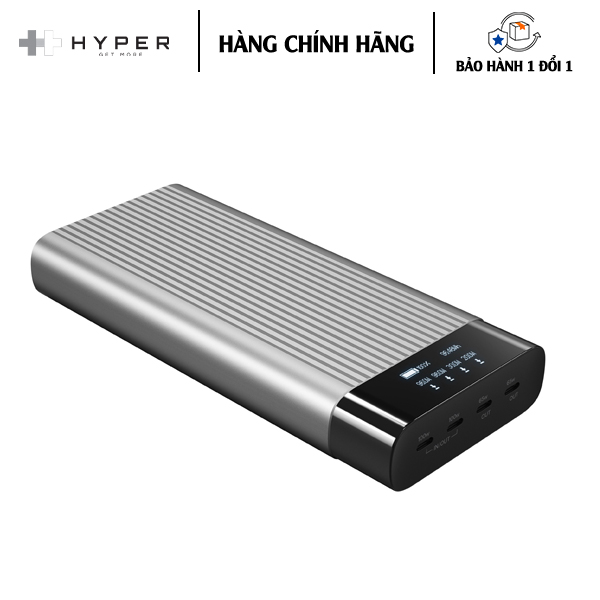 PIN SẠC DỰ PHÒNG HYPERJUICE BATTERY PACK 4*USB-C 27000 MAH, 245W ĐẦU TIÊN TRÊN THẾ GIỚI HJ245B - Hàng Chính Hãng