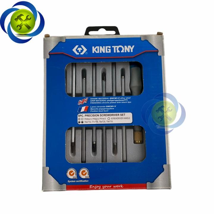 Bộ vít sửa điện tử 8 chi tiết hai đầu Kingtony 32607MR
