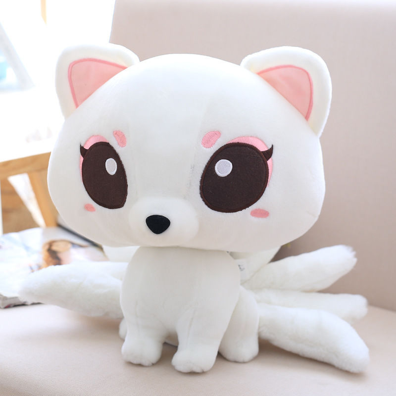 Gấu Bông Hồ Ly Tinh, Hồ Ly 9 Đuôi Tuyệt Đẹp Hot (10cm---&gt;30cm) Cáo Trắng 9 Đuôi Cửu Vỹ Hồ Trong Tam Sinh Tam Thê, Hàng Cao Cấp