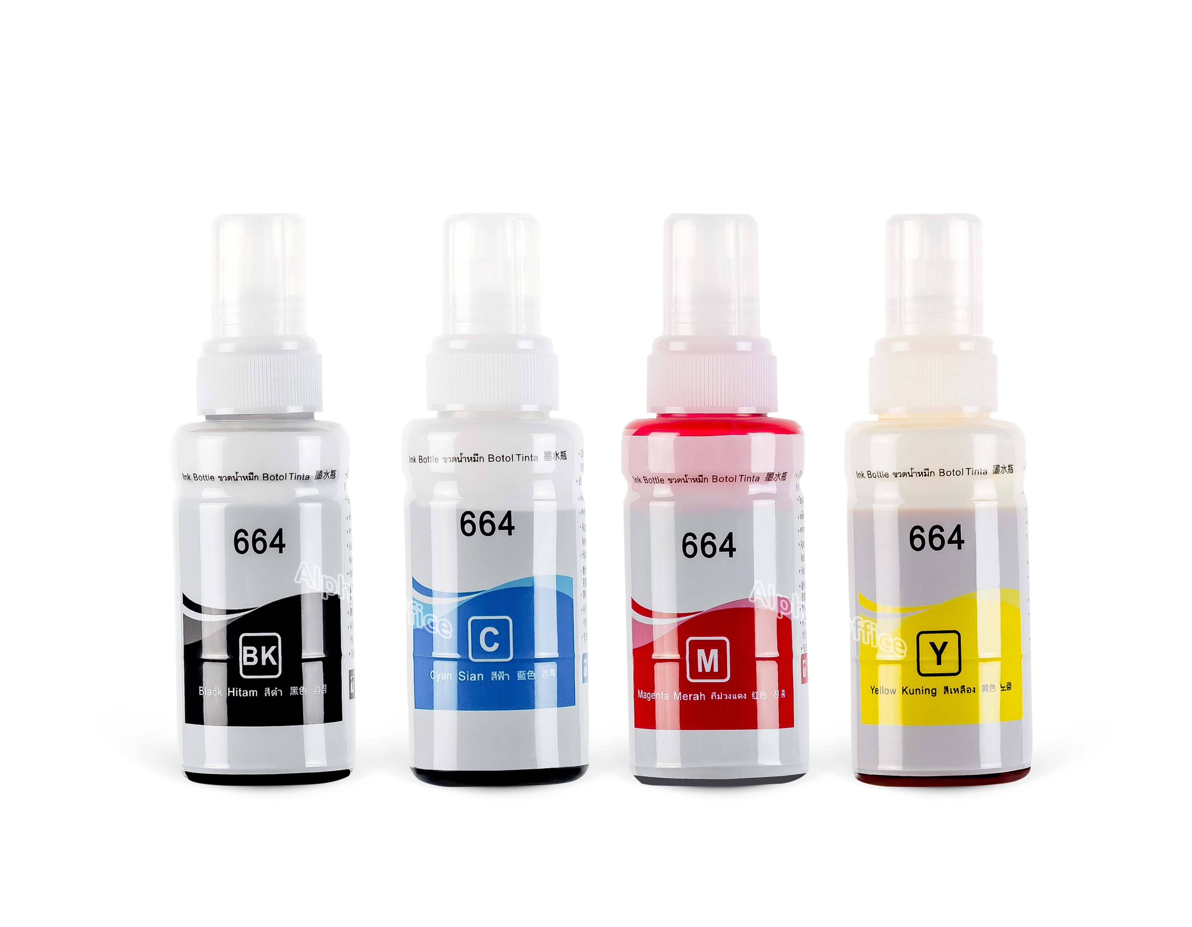 ️Bộ mực in 664 4 màu Xanh/đỏ/vàng/đen cho Epson L300 / L310 / L350 / L360 / L1300 / L100 / L120 / L200 / L210 / L565 Hàng nhập khẩu