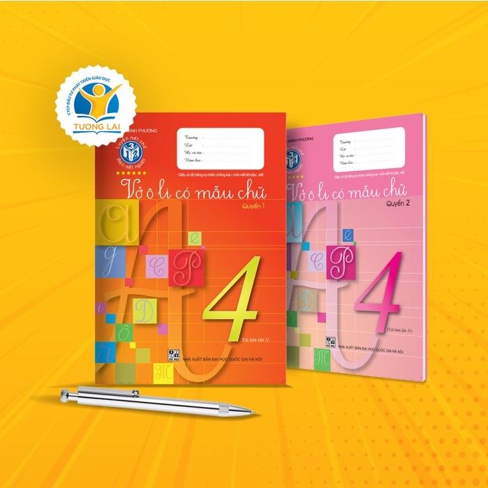 Bộ vở ô li mẫu chữ lớp 4